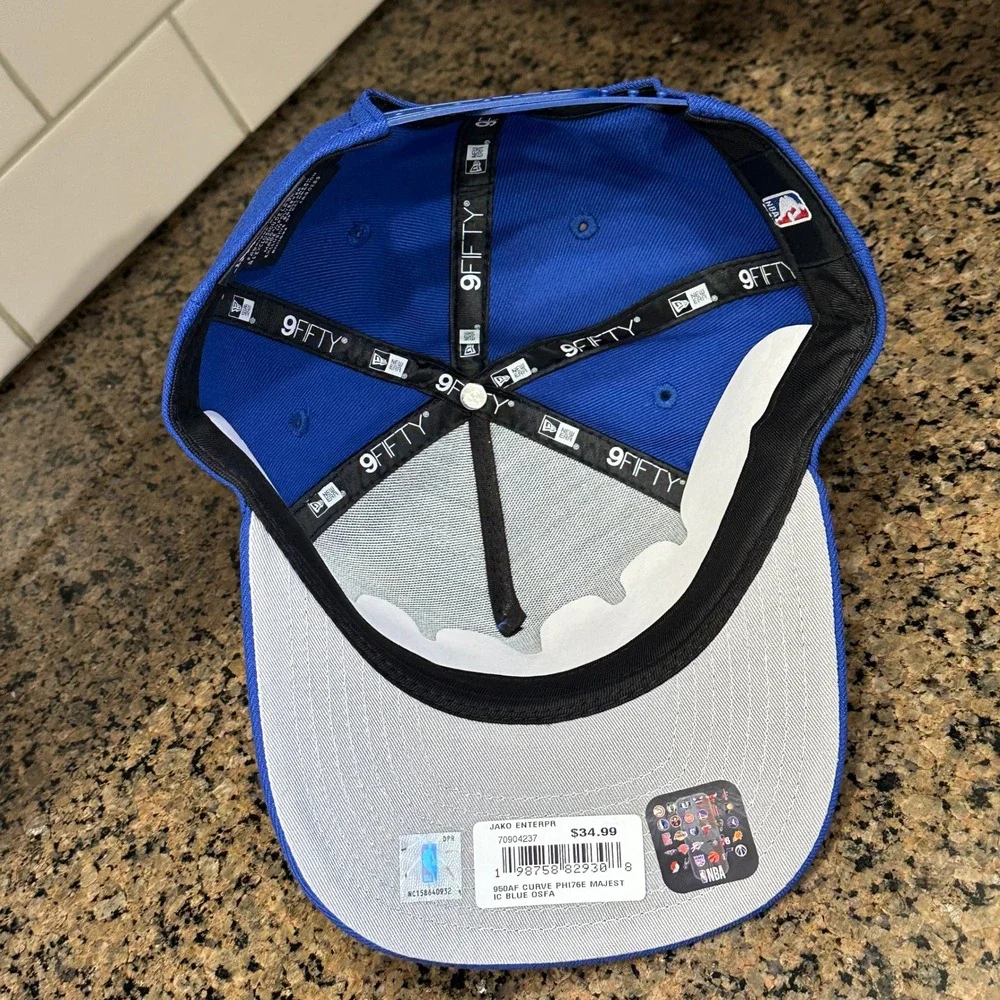 Philadelphia 76ers New Era 9FIFTY A-Frame Snapback‎ Hat Mens OSFA Blue New